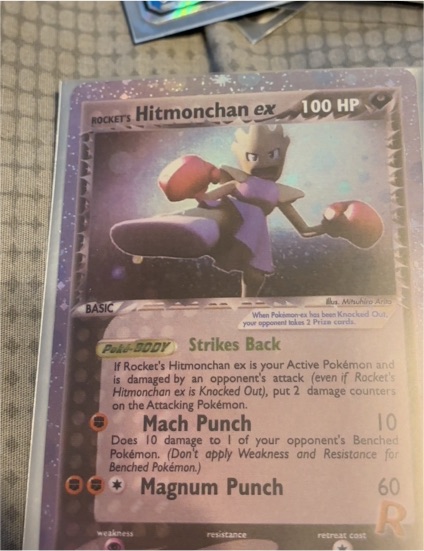 2004 Pokemon EX Team Rocket Returns #98 Rocket's Hitmonchan ex — front