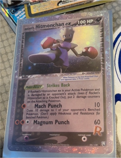 2004 Pokemon Team Rocket Returns #98 Rocket's Hitmonchan ex — front