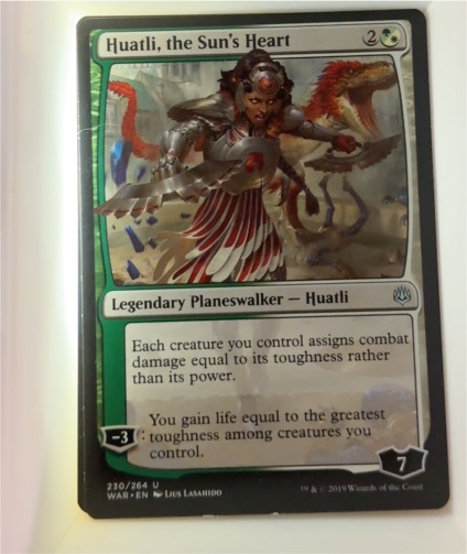 2019 Magic: The Gathering War of the Spark #230 Huatli, the Sun's Heart — front