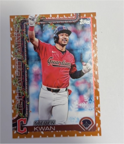 2025 Topps Holiday #H143 Steven Kwan — front