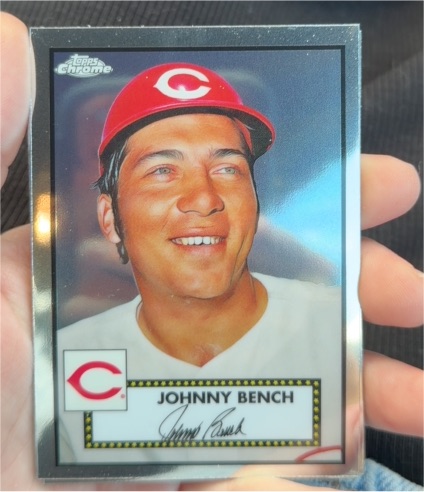 2021 Topps Chrome Platinum Anniversary #502 Johnny Bench — front