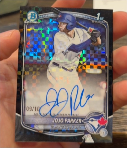 2025 Bowman Chrome #CPA-JP Jojo Parker — front