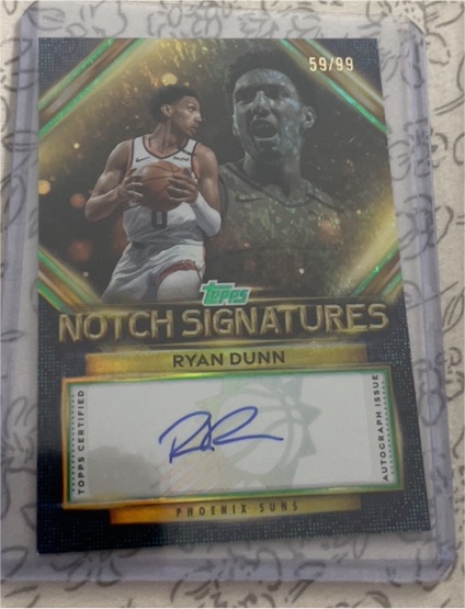 2025-26 Topps Notch Signatures #TNS-RD Ryan Dunn — front