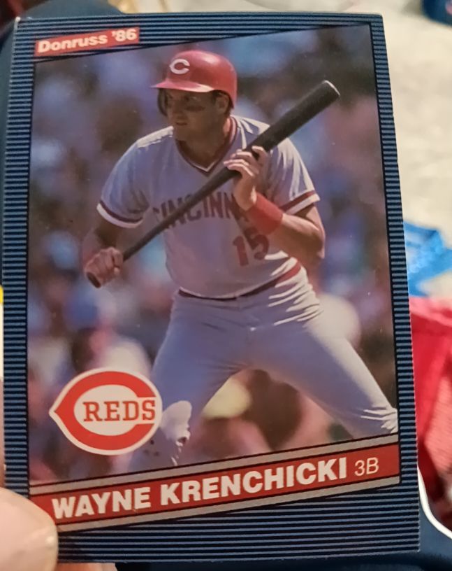 1986 Donruss #140 Wayne Krenchicki Cincinnati Reds — front