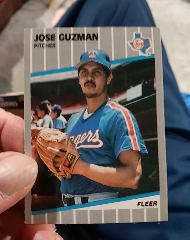 1989 Fleer #520 Jose Guzman Texas Rangers — front