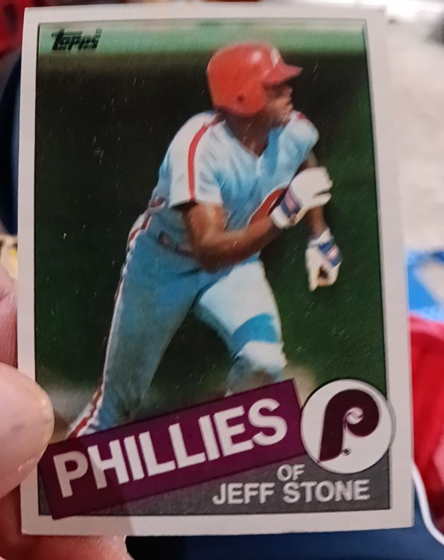 1985 Topps #476 Jeff Stone Philadelphia Phillies — front