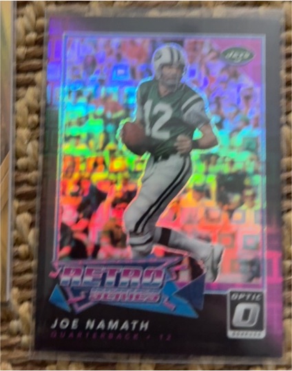 2022 Donruss Optic #RS-2 Joe Namath Retro Series Silver Prizm — front