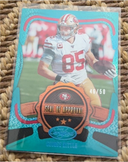 2020 Panini Certified #SA-GK George Kittle Seal of Approval — front