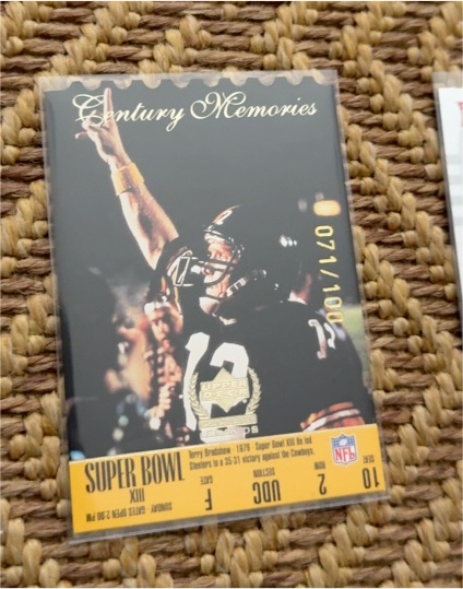 1999 Upper Deck Century Legends #165 Terry Bradshaw — front