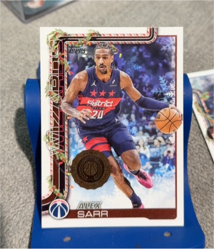 2025-26 Topps Holiday #H75 Alex Sarr Washington Wizards All Rookie Team — front