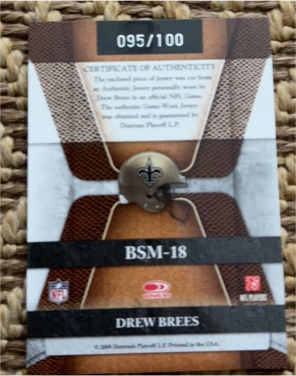 2008 Donruss Playoff L.P. #BSM-18 Drew Brees — front