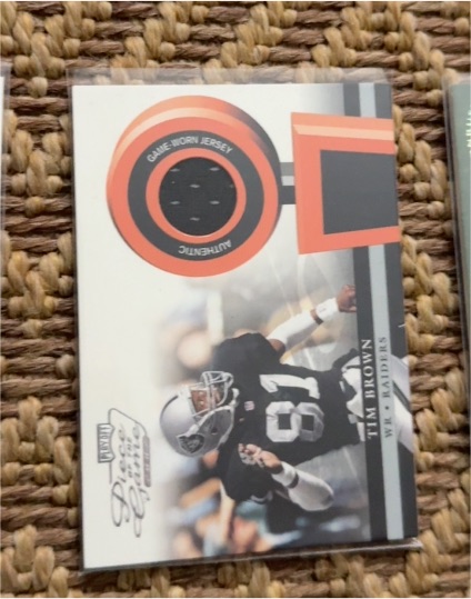 2002 Playoff Piece of the Game #POG-81 Tim Brown — front