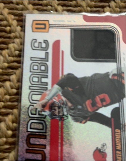 2019 Panini Unparalleled #UNBM Baker Mayfield Undeniable — front