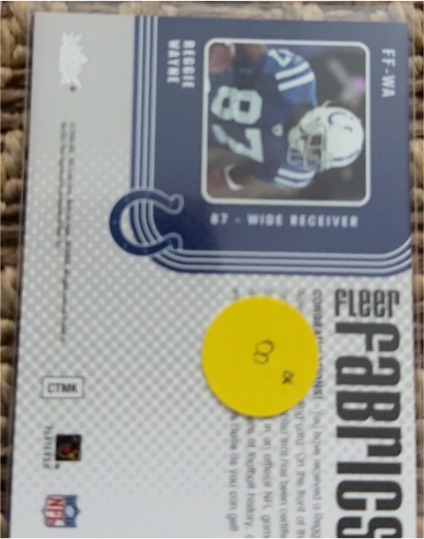 1987 Fleer Fabrics #FF-MA Robert Hayward — front