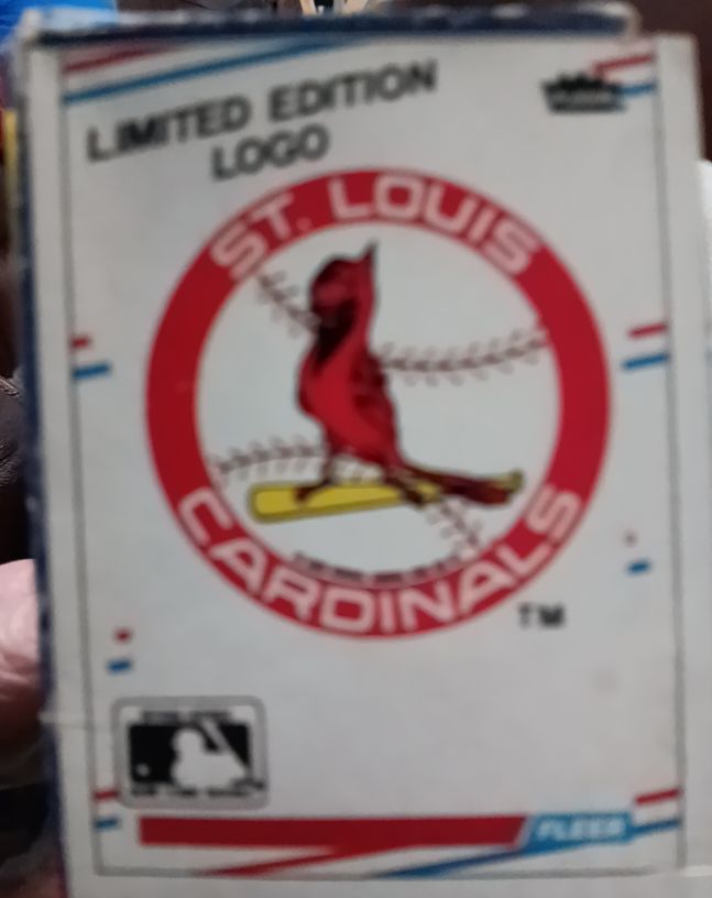 1988 Fleer #C-1 St. Louis Cardinals Box Bottom Logo — front