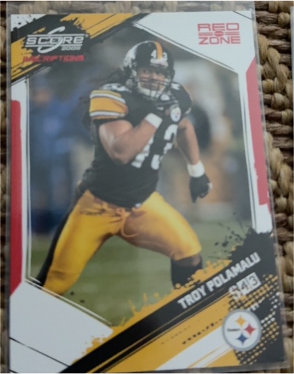 2009 Score Red Zone #543 Troy Polamalu — front