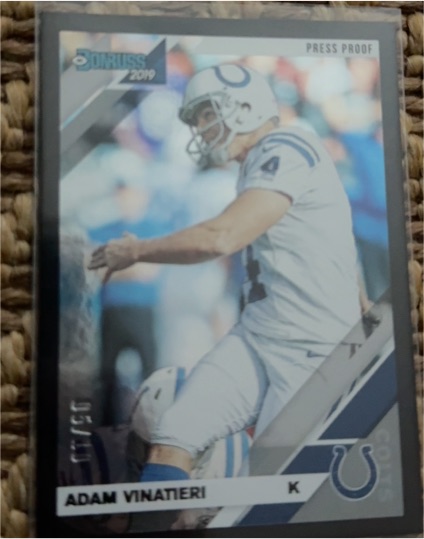 2019 Panini Donruss Press Proof #117 Adam Vinatieri — front