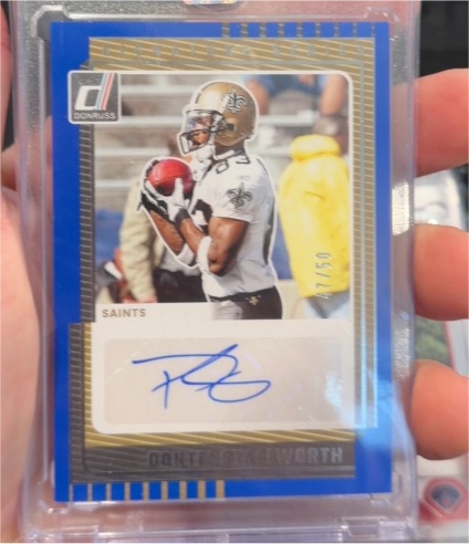 2025 Donruss #SS-DSH Donte Stallworth Signature Series Saints — front