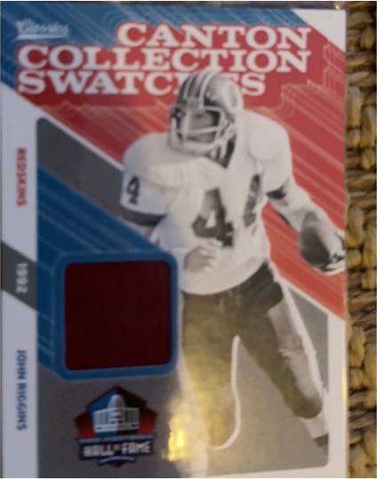2018 Panini Classics Canton Collection Swatches #6 John Riggins — front