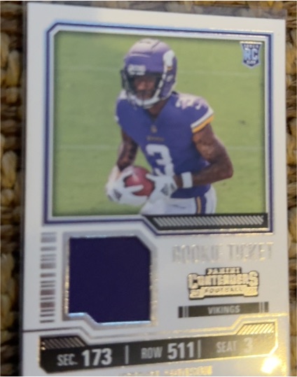 2023 Panini Contenders Rookie Ticket Swatches #TS3V Khalil Shakir — front