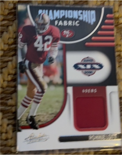 2022 Panini Absolute #CF-12 Ronnie Lott Championship Fabric — front