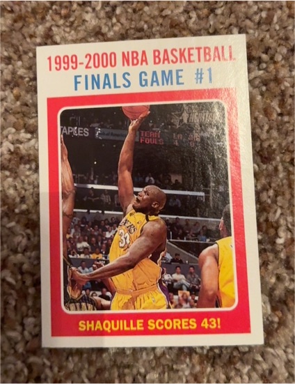 2000-01 Topps Heritage #133 Shaquille O'Neal Finals Game #1 Shaquille Scores 43! — front