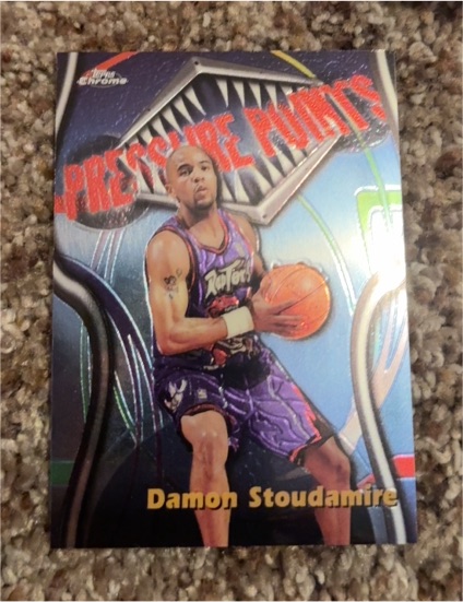1997-98 Topps Chrome Pressure Points #5 Damon Stoudamire — front
