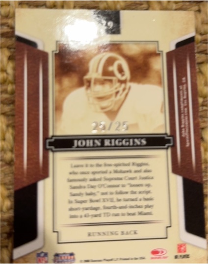 2008 Donruss Classics Timeless Tributes #25 John Riggins — front