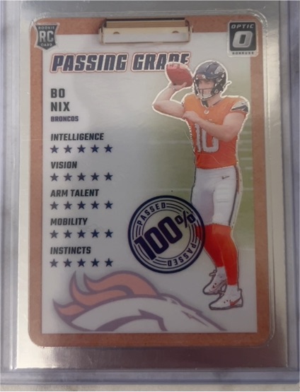 2024 Panini Donruss Optic #3 Bo Nix Passing Grade — front