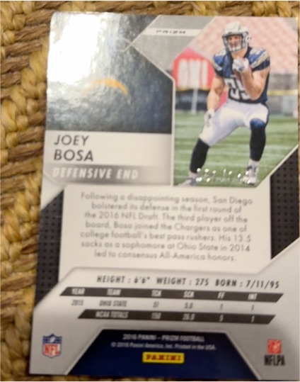2016 Panini Prizm #267 Joey Bosa — front