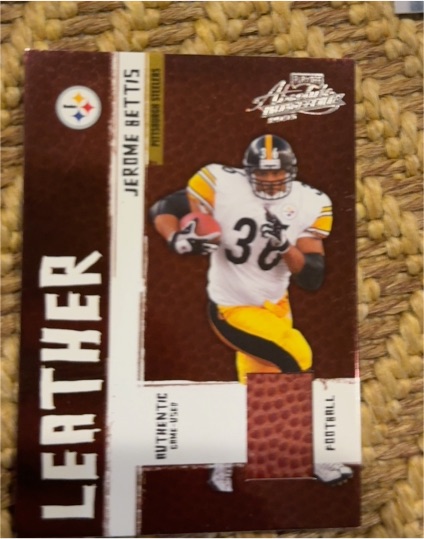 2005 Absolute Memorabilia Leather #LL-50 Jerome Bettis — front