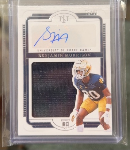 2025 Panini National Treasures Collegiate #146 Benjamin Morrison — front