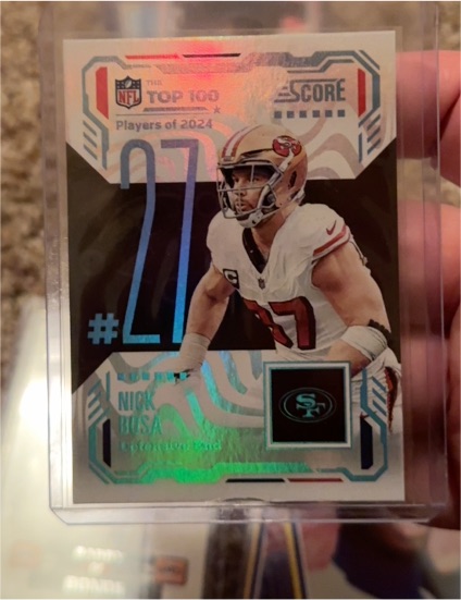 2025 Panini Score Top 100 #27 Nick Bosa — front