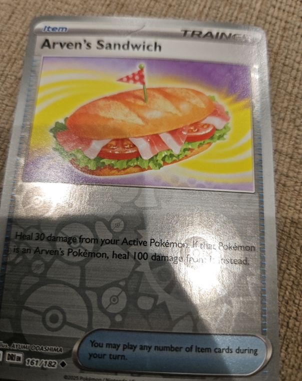 2025 Pokémon SV10: Destined Rivals #161 Arven's Sandwich — front