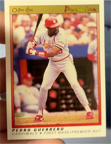 1991 O-Pee-Chee Premier #58 Pedro Guerrero — front