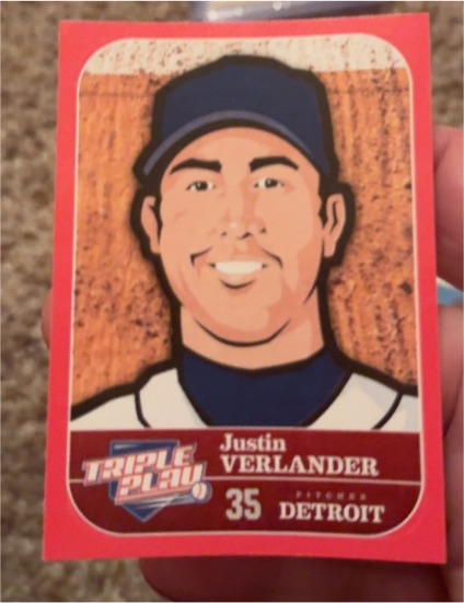 2012 Panini Triple Play #24 Justin Verlander — front
