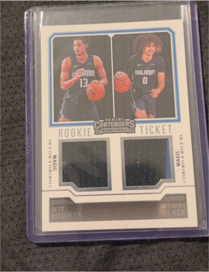 2023-24 Panini Contenders #RT2-MAG Jett Howard Anthony Black Rookie Ticket Patch — front