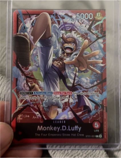 Monkey.D.Luffy ST21-001 One Piece Card Game Starter Deck EX Gear 5 — front