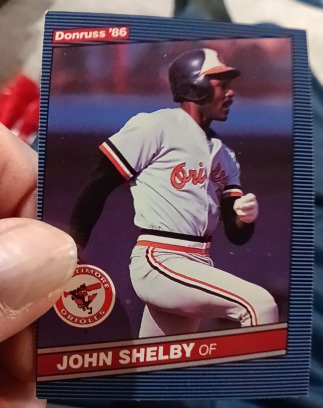 1986 Donruss #643 John Shelby — front