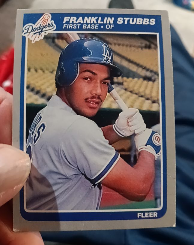 1985 Fleer #386 Franklin Stubbs — front