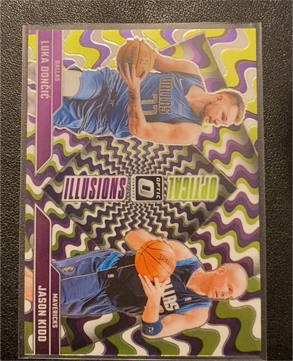 2024-25 Panini Donruss Optic Optical Illusions #1 Luka Doncic/Jason Kidd — front