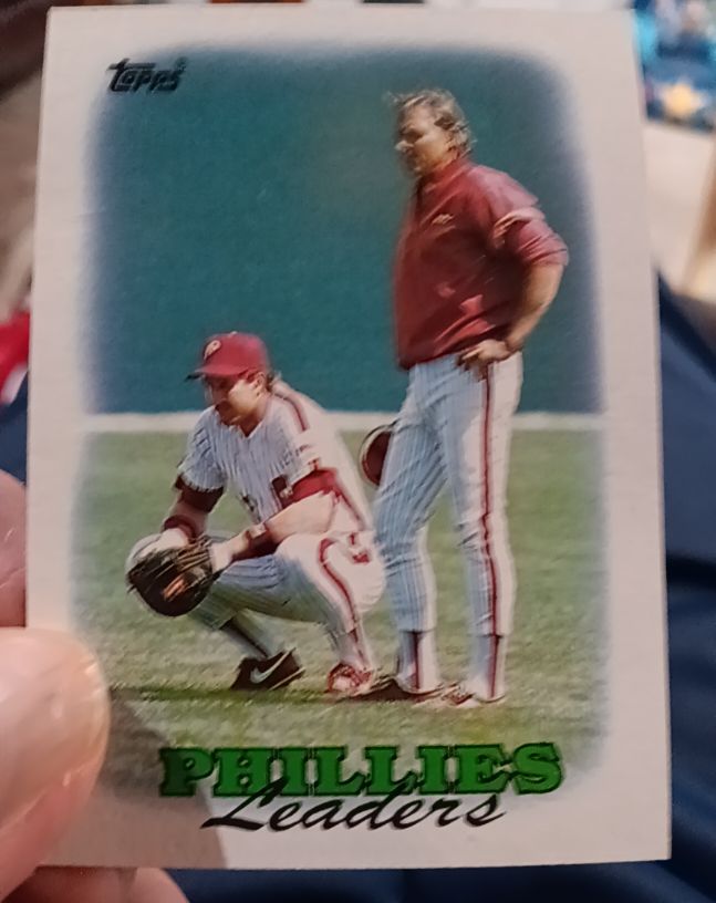 1988 Topps #669 Phillies Leaders — front