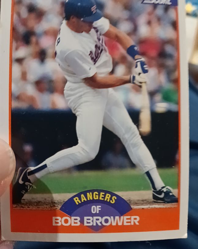 1989 Score #344 Bob Brower Texas Rangers — front
