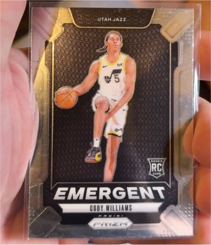2024-25 Panini Prizm #12 Cody Williams Emergent Rookie — front