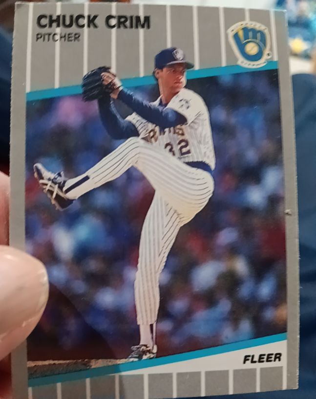1989 Fleer #183 Chuck Crim — front