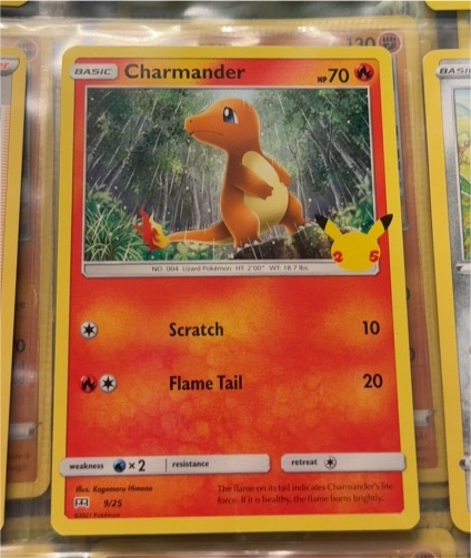 2021 Pokémon McDonald's 25th Anniversary Promo #9 Charmander — front