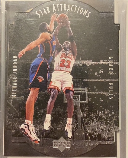 1997-98 Upper Deck Collector's Choice Star Attractions #SA1 Michael Jordan — front