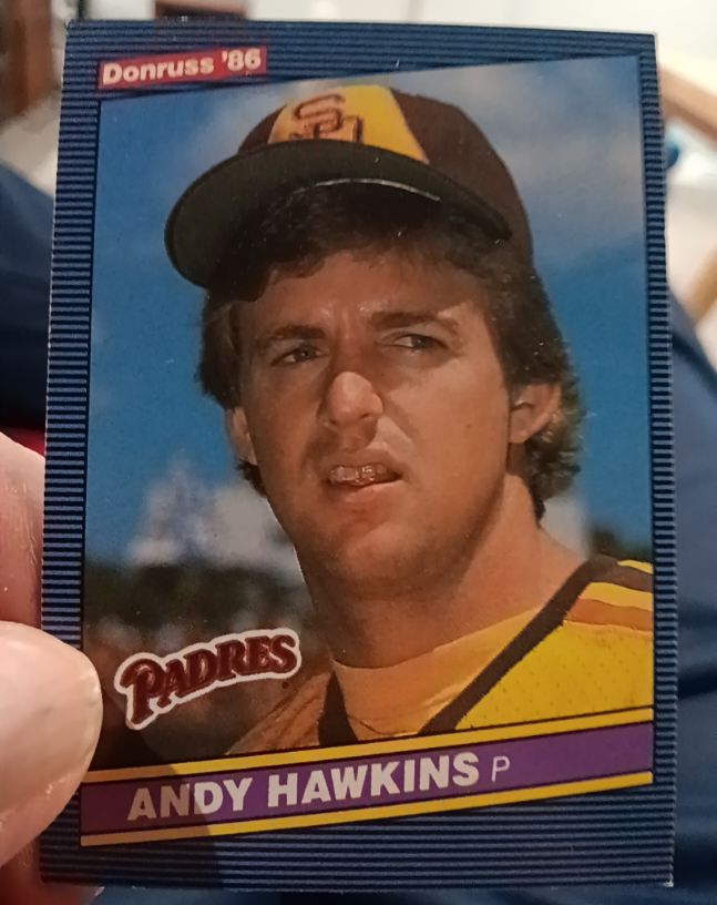 1986 Donruss #284 Andy Hawkins San Diego Padres — front