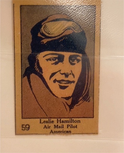 1928 W513 #59 Leslie Hamilton Air Mail Pilot American — front