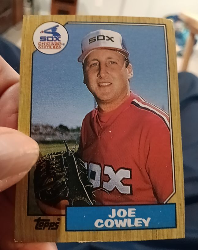 1987 Topps #27 Joe Cowley — front